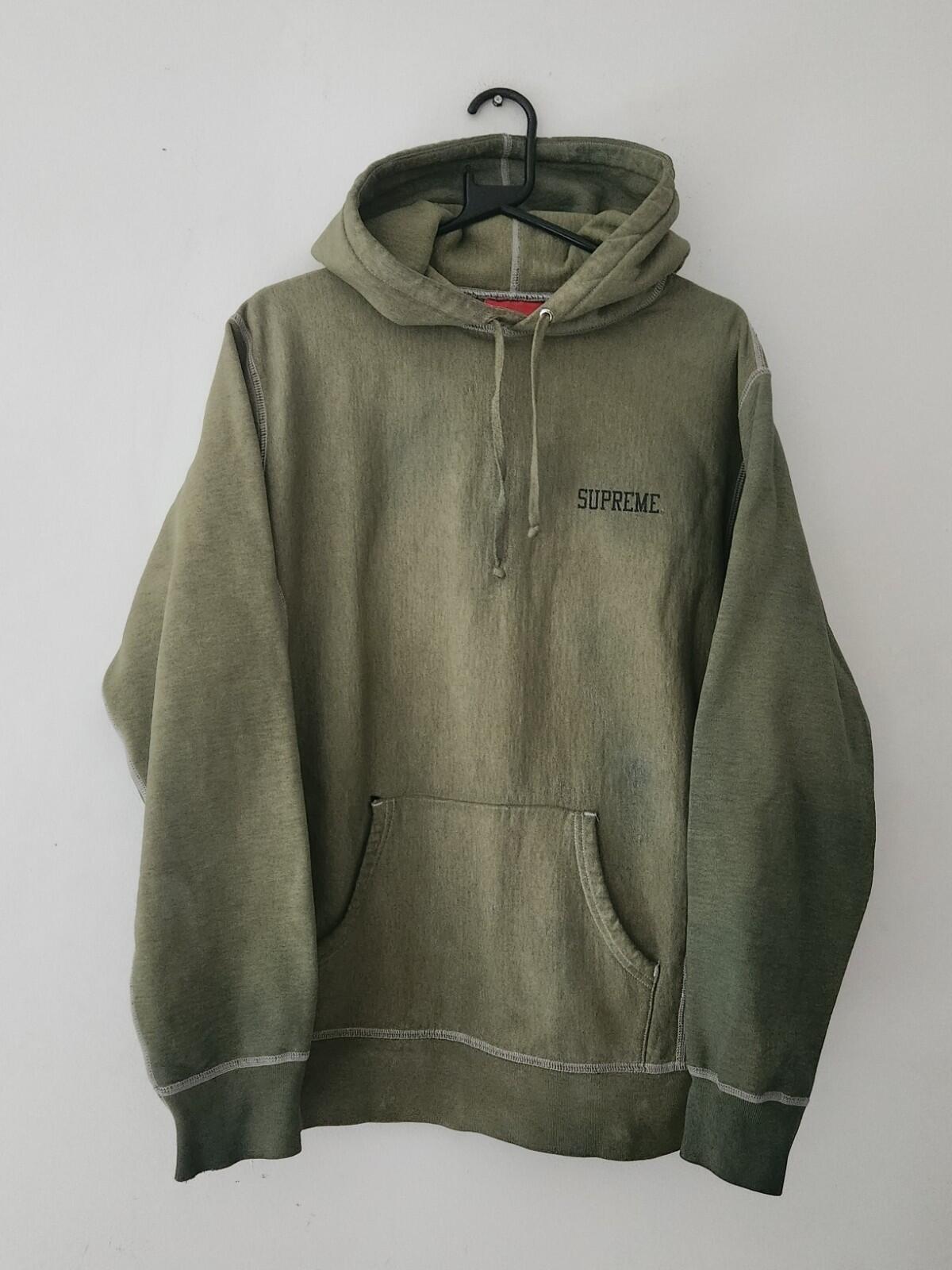FW14 Supreme Ruff Ryders Pullover Dyed hooded sweatshirt L Large hoodie vintage