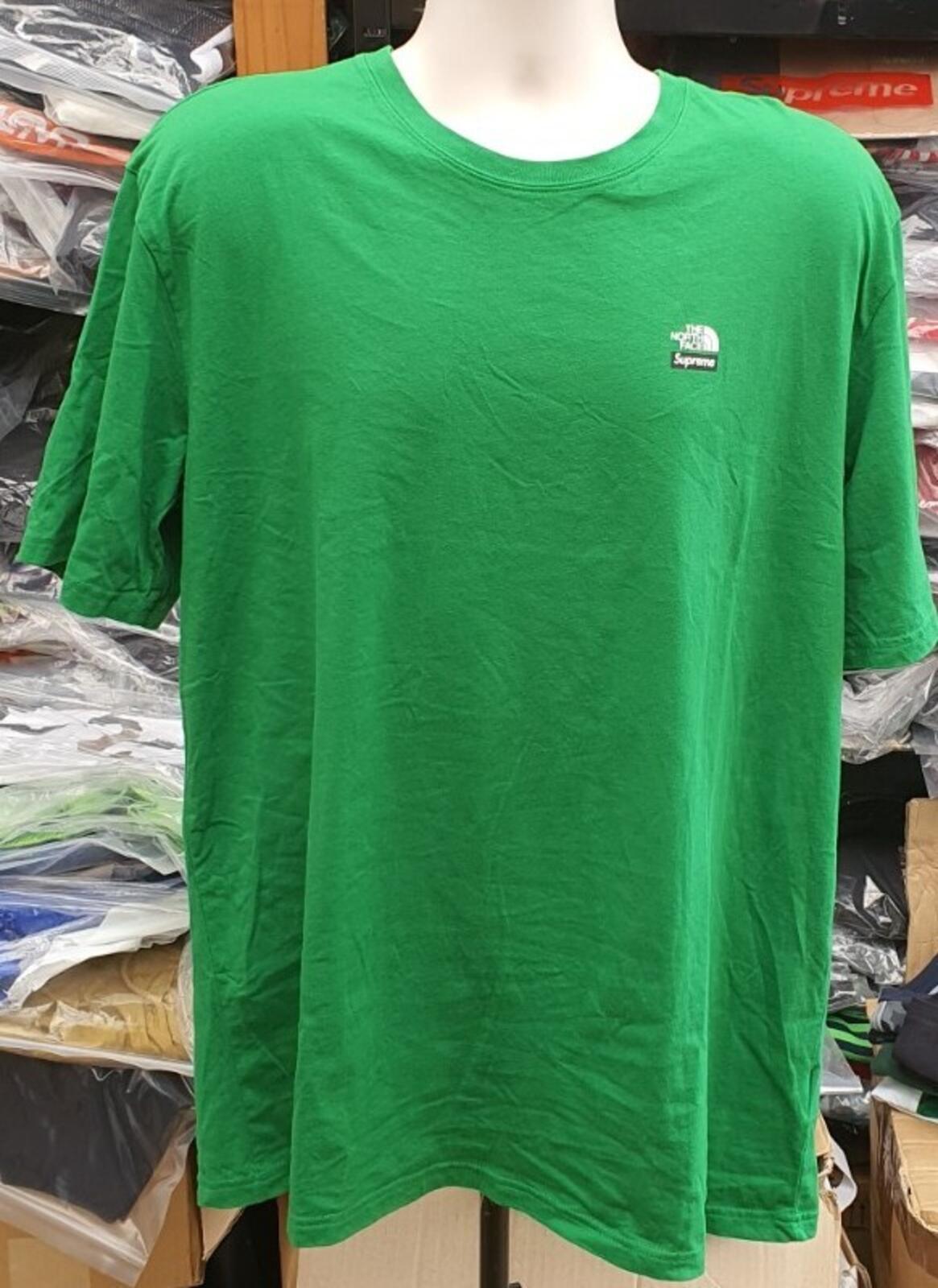 FW21 Supreme x The North Face Mountains tee green t-shirt TNF