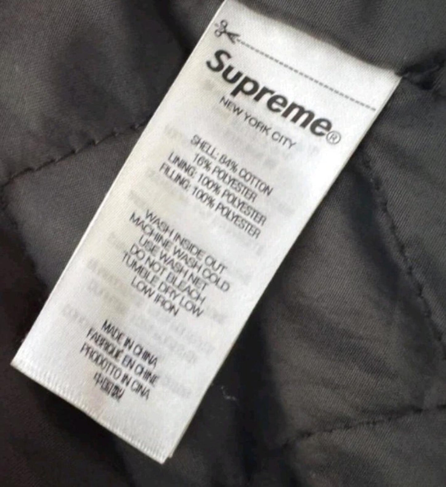 Sudadera con Capucha y Cremallera Acolchada Supreme x Dickies Otoño/Invierno 2024, Color Gris, Talla XL