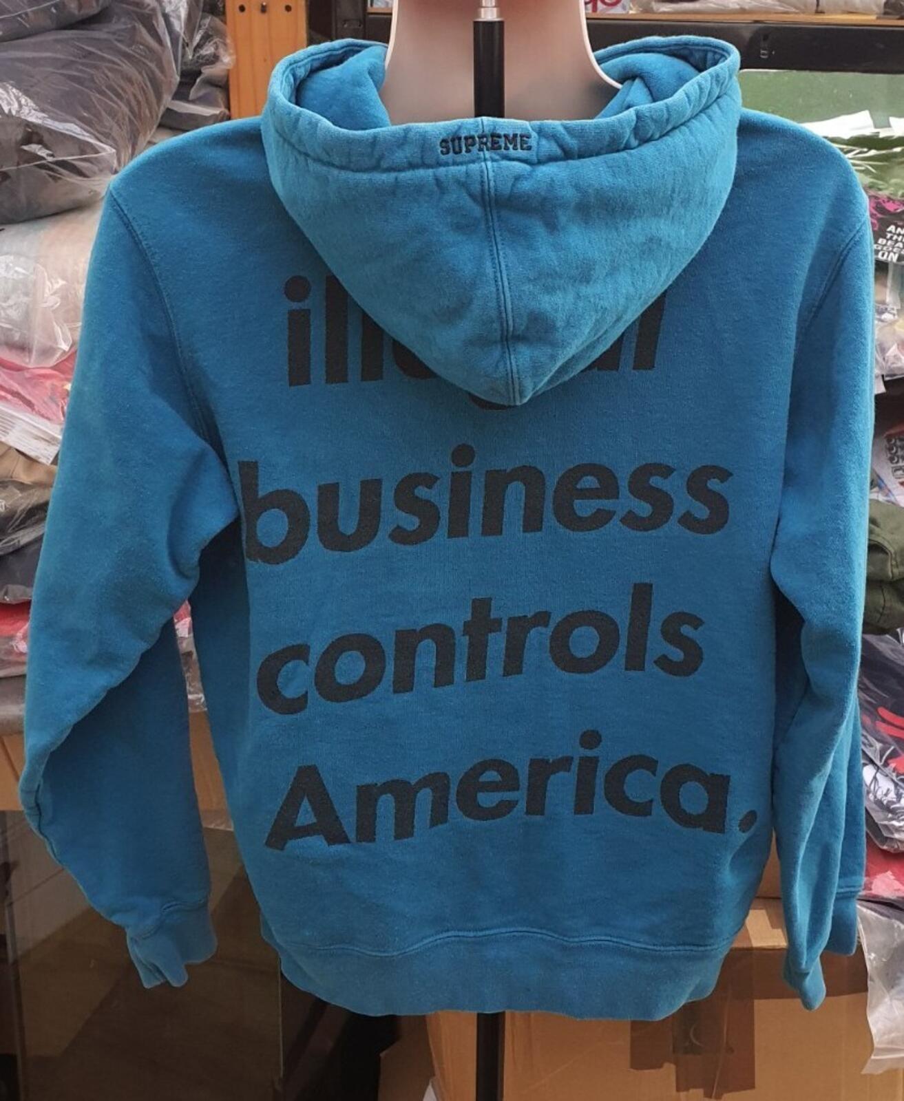 SS18 Supreme Illegal Business Controls America hooded sweatshirt M IBCA hoodie