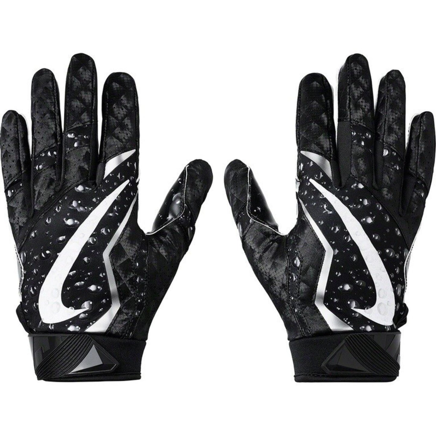 FW18 Supreme x Nike Vapor Jet 4.0 Football Gloves Black Size L