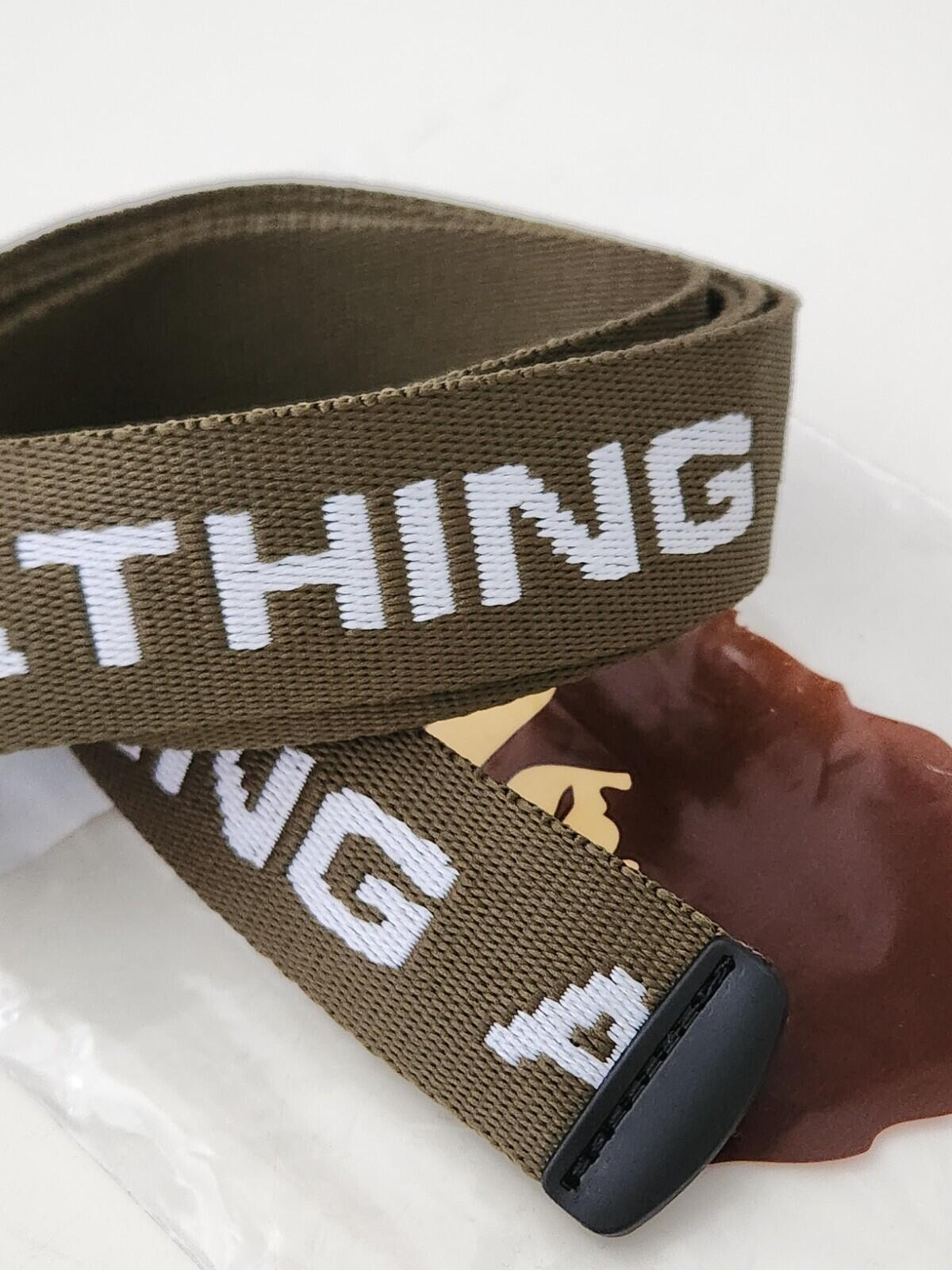 SS22 A BATHING APE Cinturón GI tejido oliva hebilla metálica BAPE Nuevo