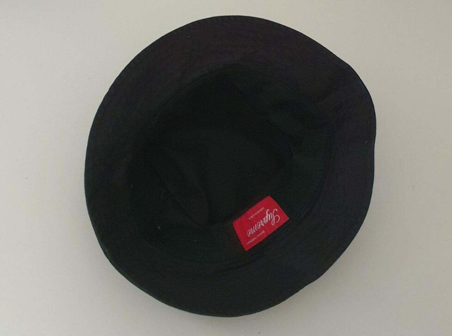 SS20 Supreme name plate black crusher size S/M bucket hat small / medium