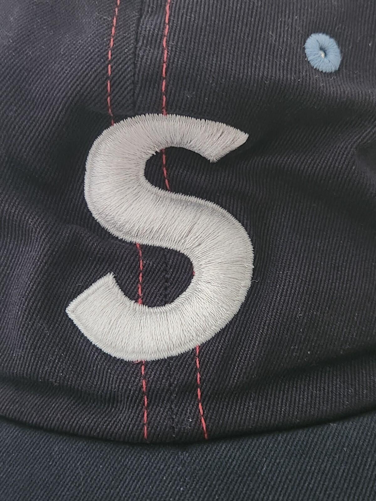 SS16 Supreme 2-Tone Washed S Logo 6-panel DYED IN NAVY