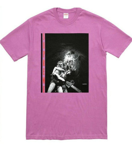 FW17 Supreme Chainsaw (Horror) light purple Tee M medium
