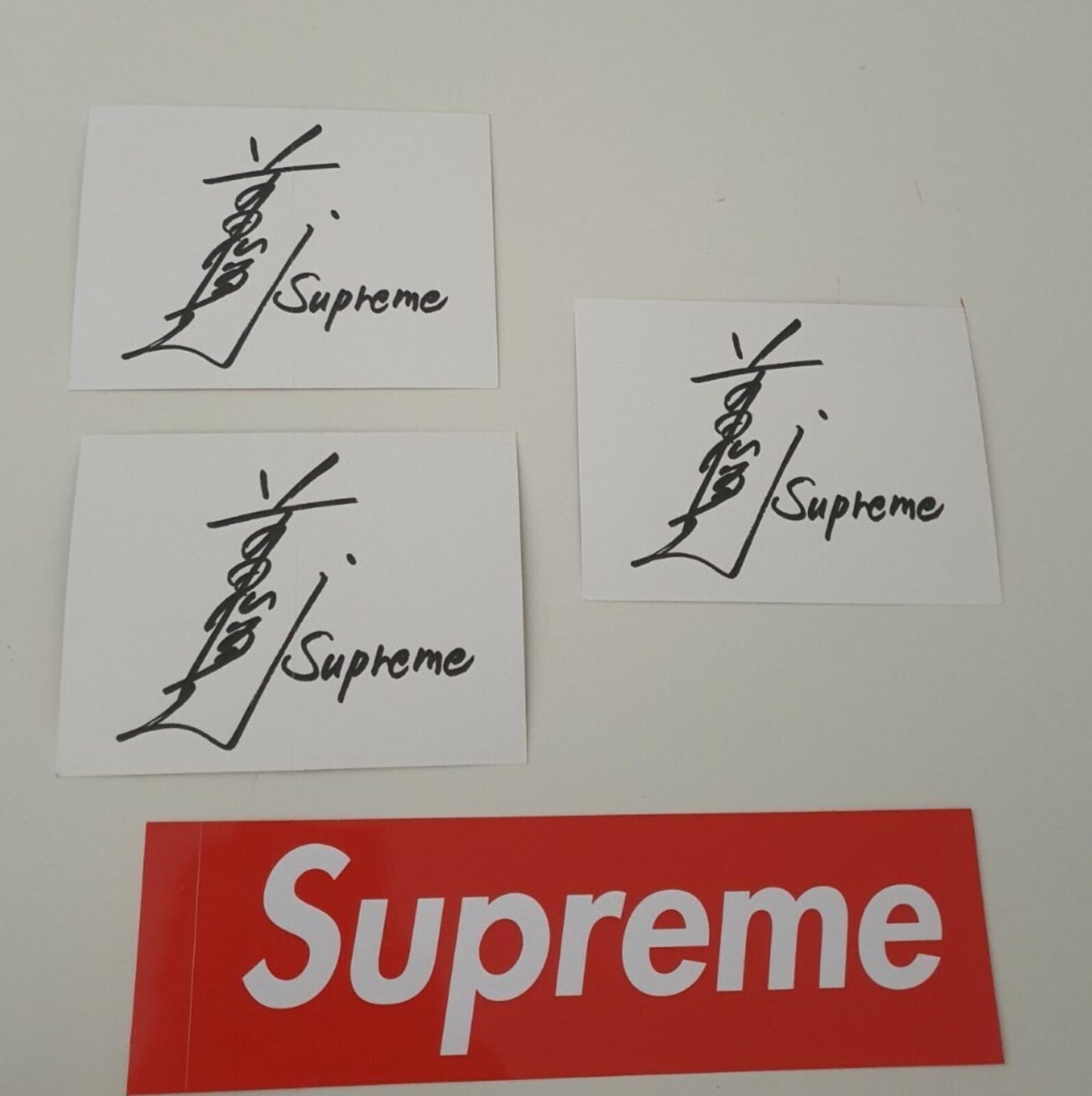 3x FW15 Supreme x Toshio Maeda stickers