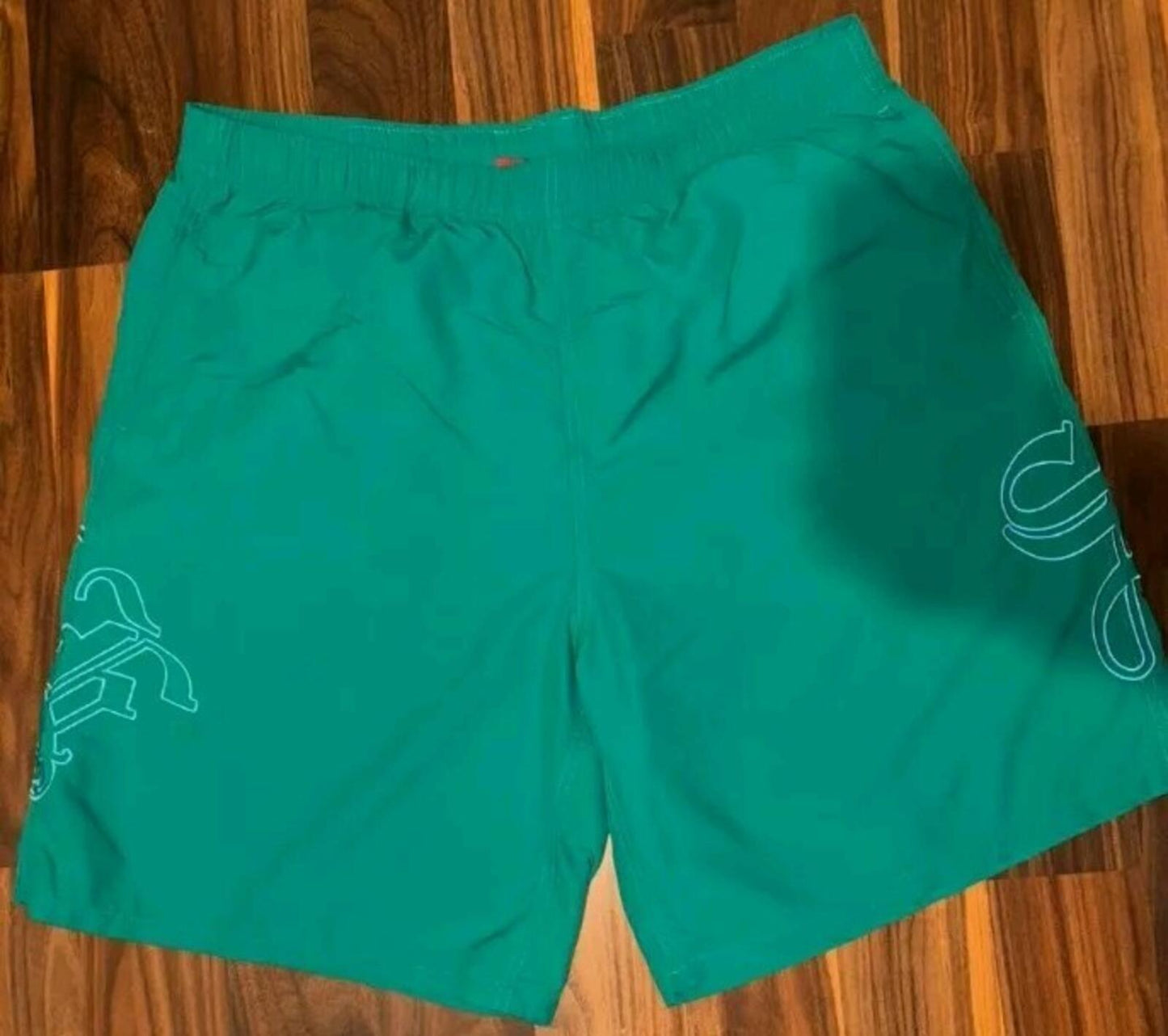 SS23 Supreme Old English Nylon Short Green Swim Nylon Shorts XL Supplex