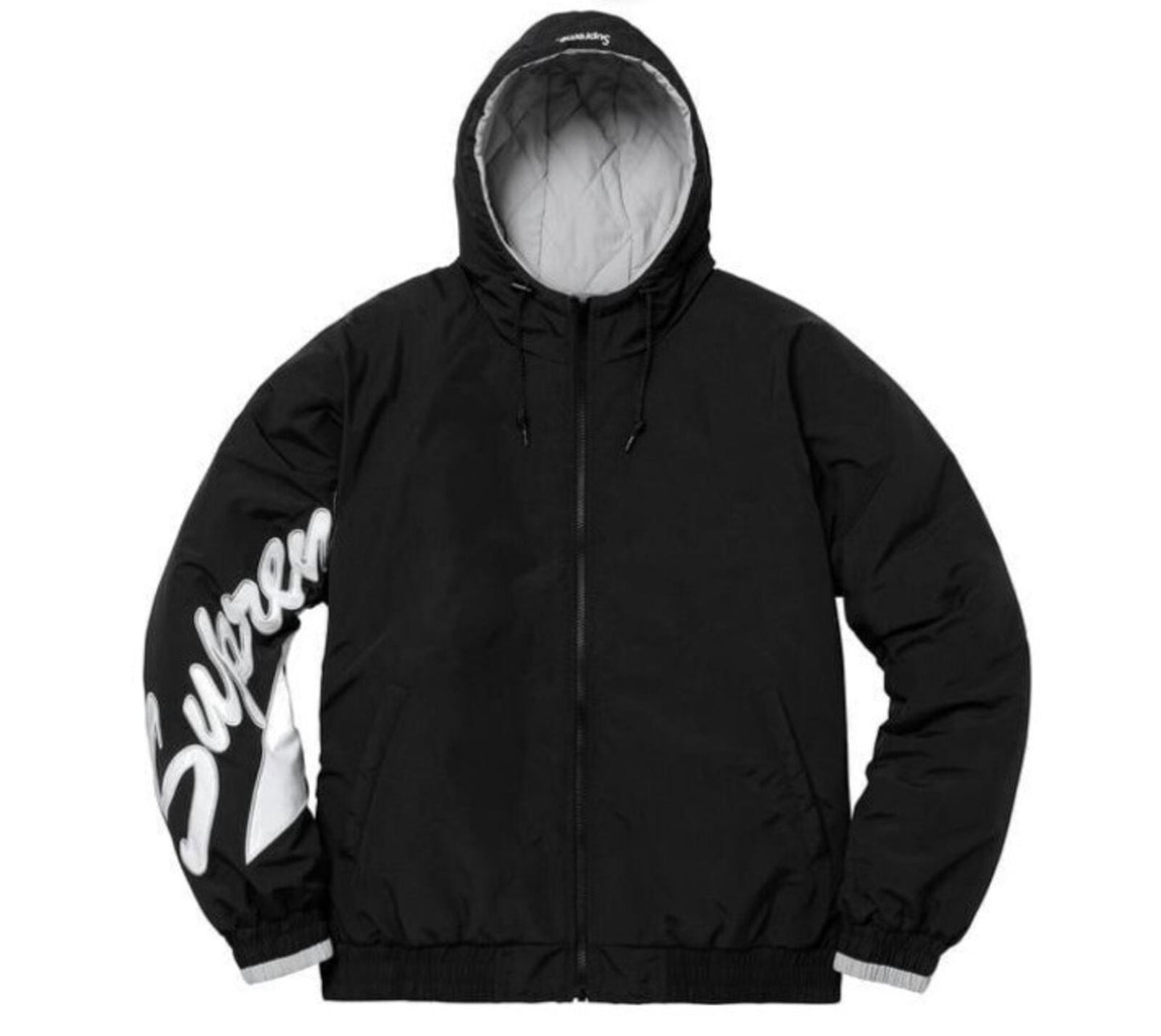 SS18 Supreme Sleeve Script Sideline jacket size L Large water resistant black
