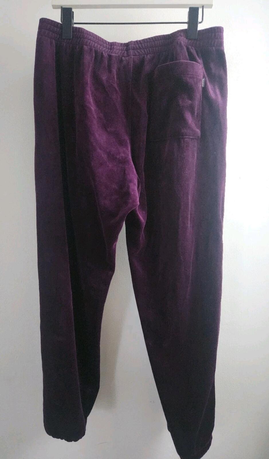 FW17 Supreme Velour Warm Up Pant Deep Purple Size M