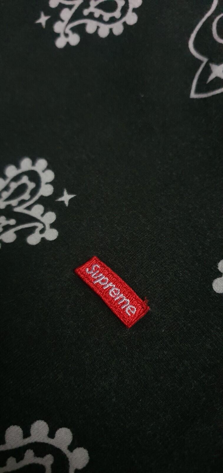 SS21 Supreme Small Box Tee Black T-shirt Size L Large Bandana