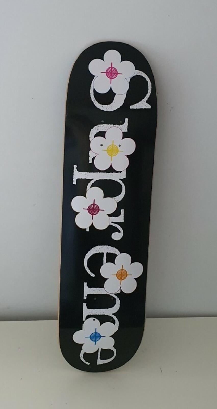 SS17 Supreme Flowers black Skateboard deck size 8.375" Skate Accessory
