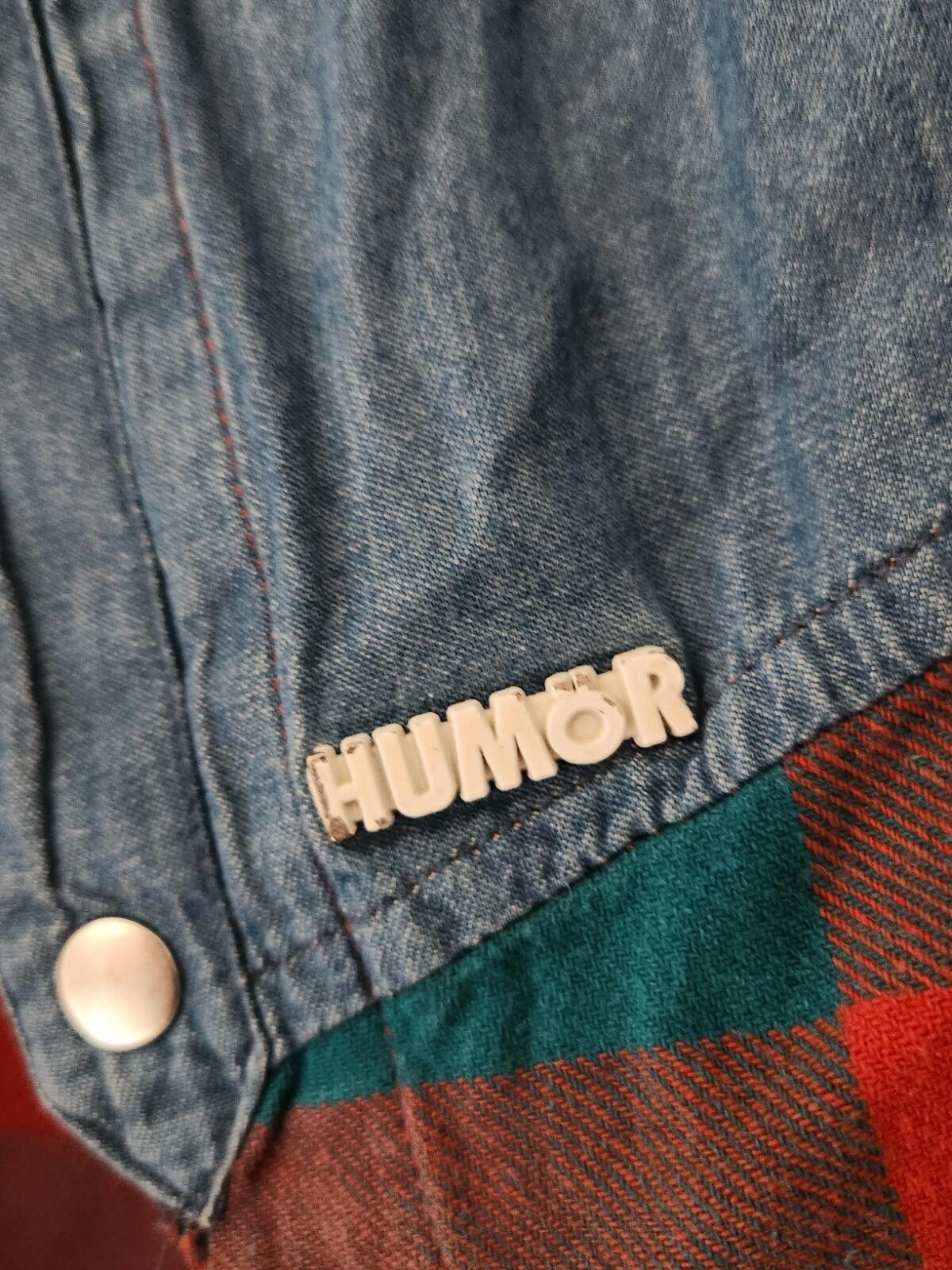 HUMOR Dummy Shirt flannel checked S small Multicoloured long sleeve Denim