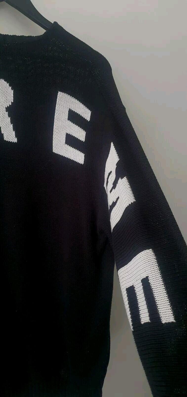 SS20 Supreme Back Logo Sweater Pullover Schwarz Rundhals XL Jumper