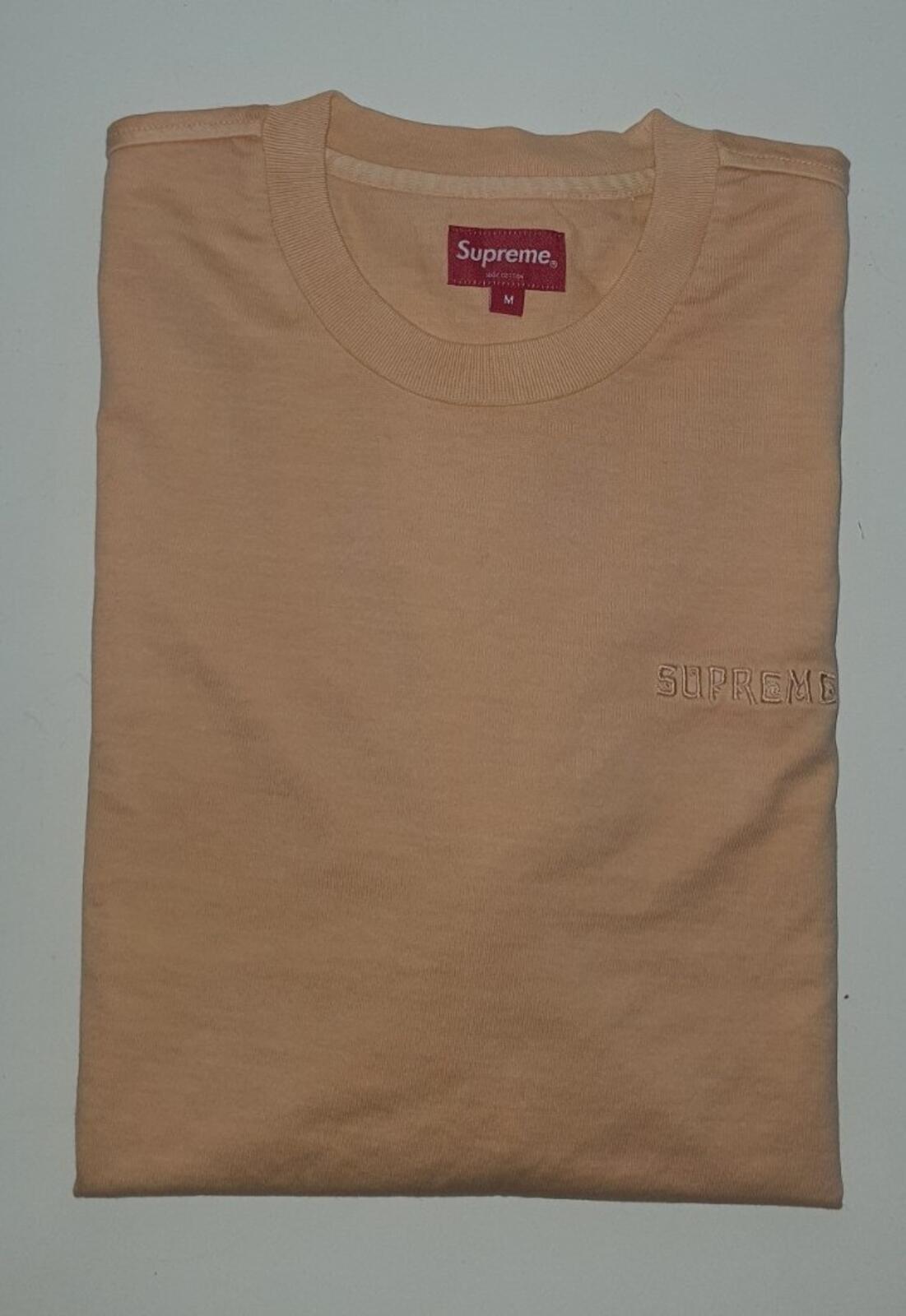 SS18 Supreme Overdyed tee size M medium Peach