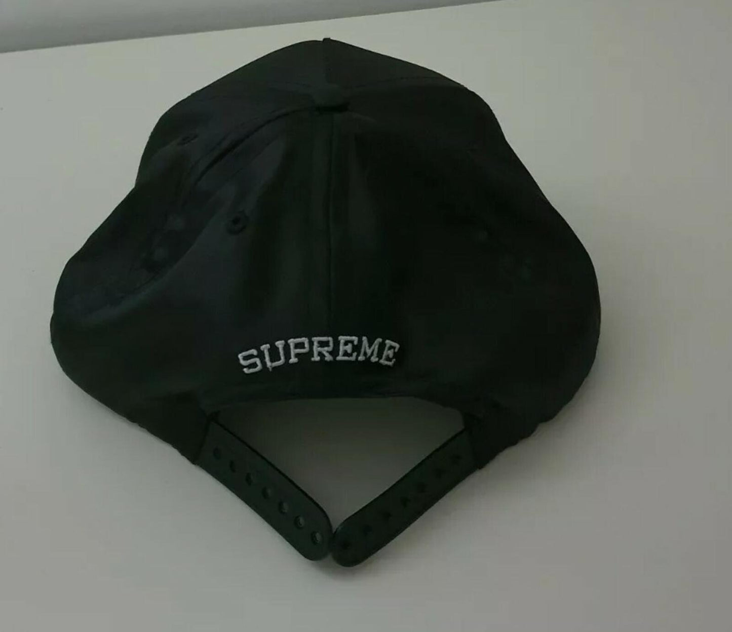 Gorra de satén negra de 5 paneles Supreme Rap A Lot Records SS17