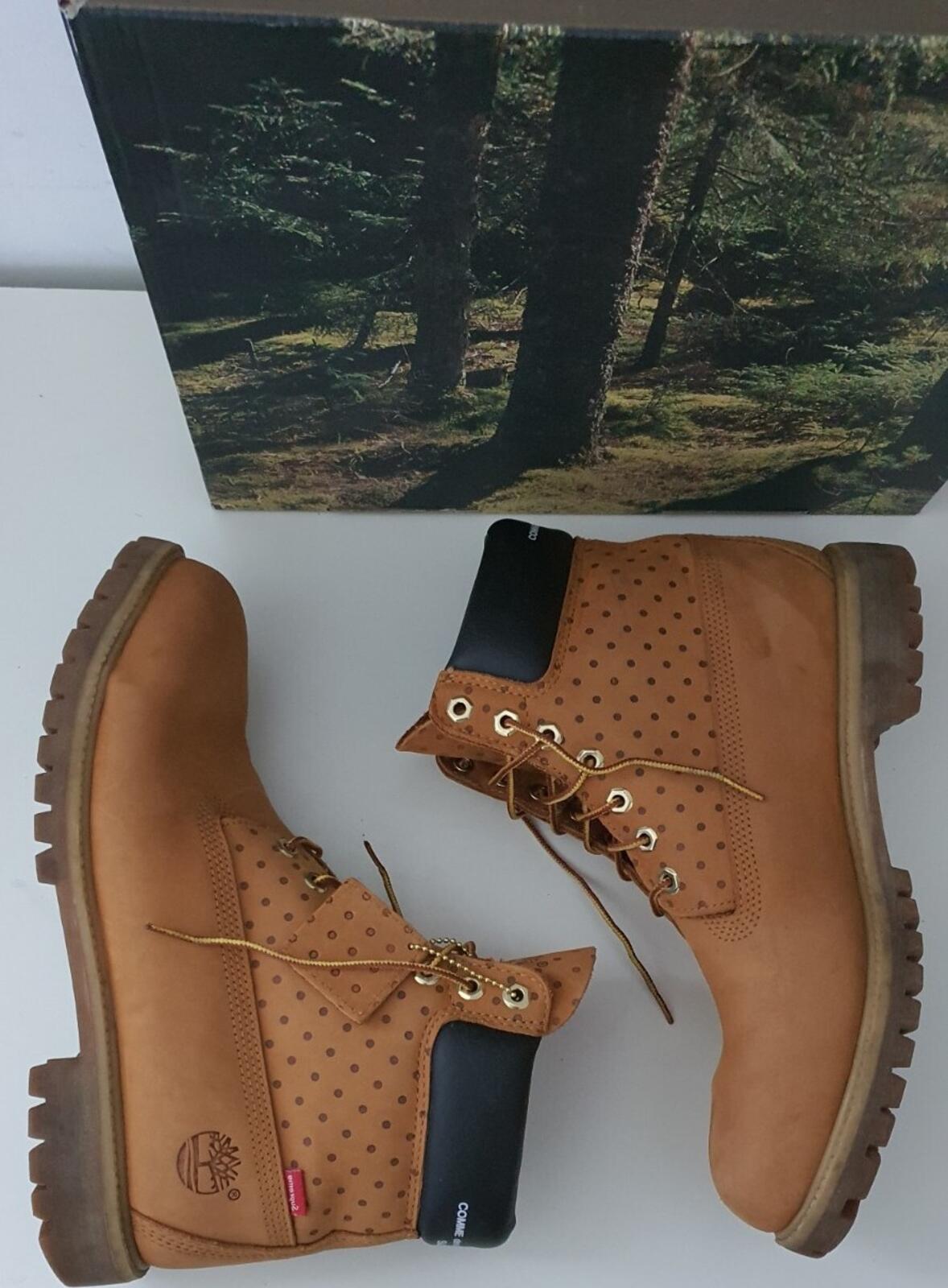FW15 Supreme x Comme Des Garcons x Timberland 6" Boots Schuhe UK 10.5 US 11 EU 45