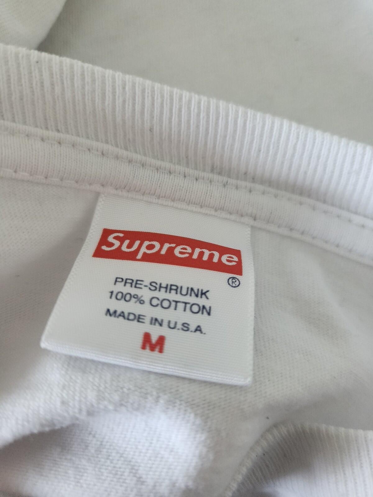 FW17 Supreme Dollar Tee White size M medium T-shirt made in USA facepalm