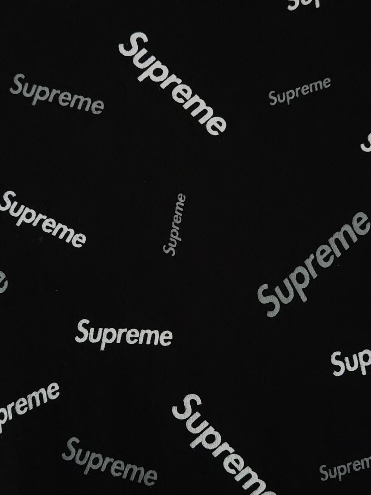 FW18 Supreme Scatter Ringer Tee size M medium Black White Logos T-shirt