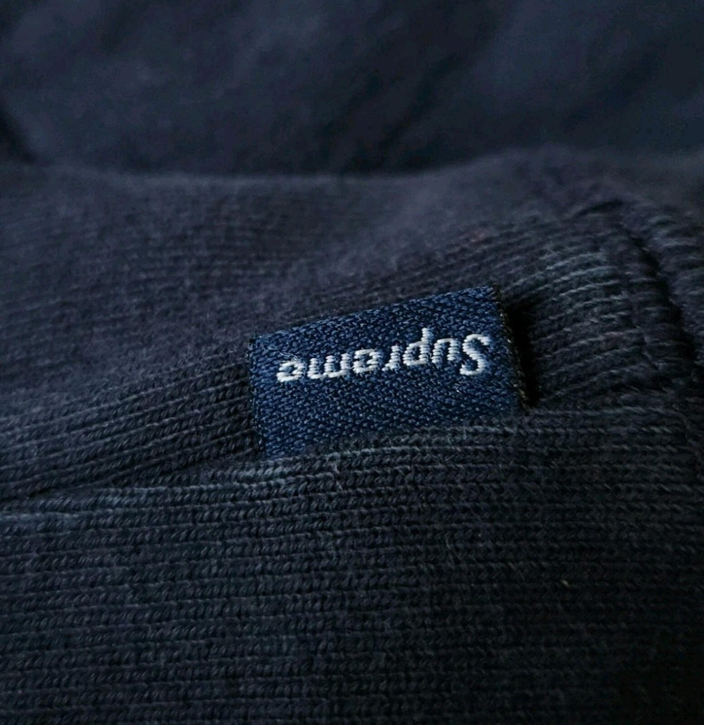 SS17 Supreme Sleeve Patch Hooded Sweatshirt Navy Size M