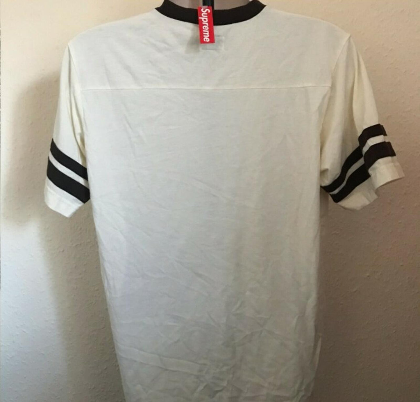 FW17 Supreme Glitter Arc Football Top M medium white tee t-shirt New With Tag