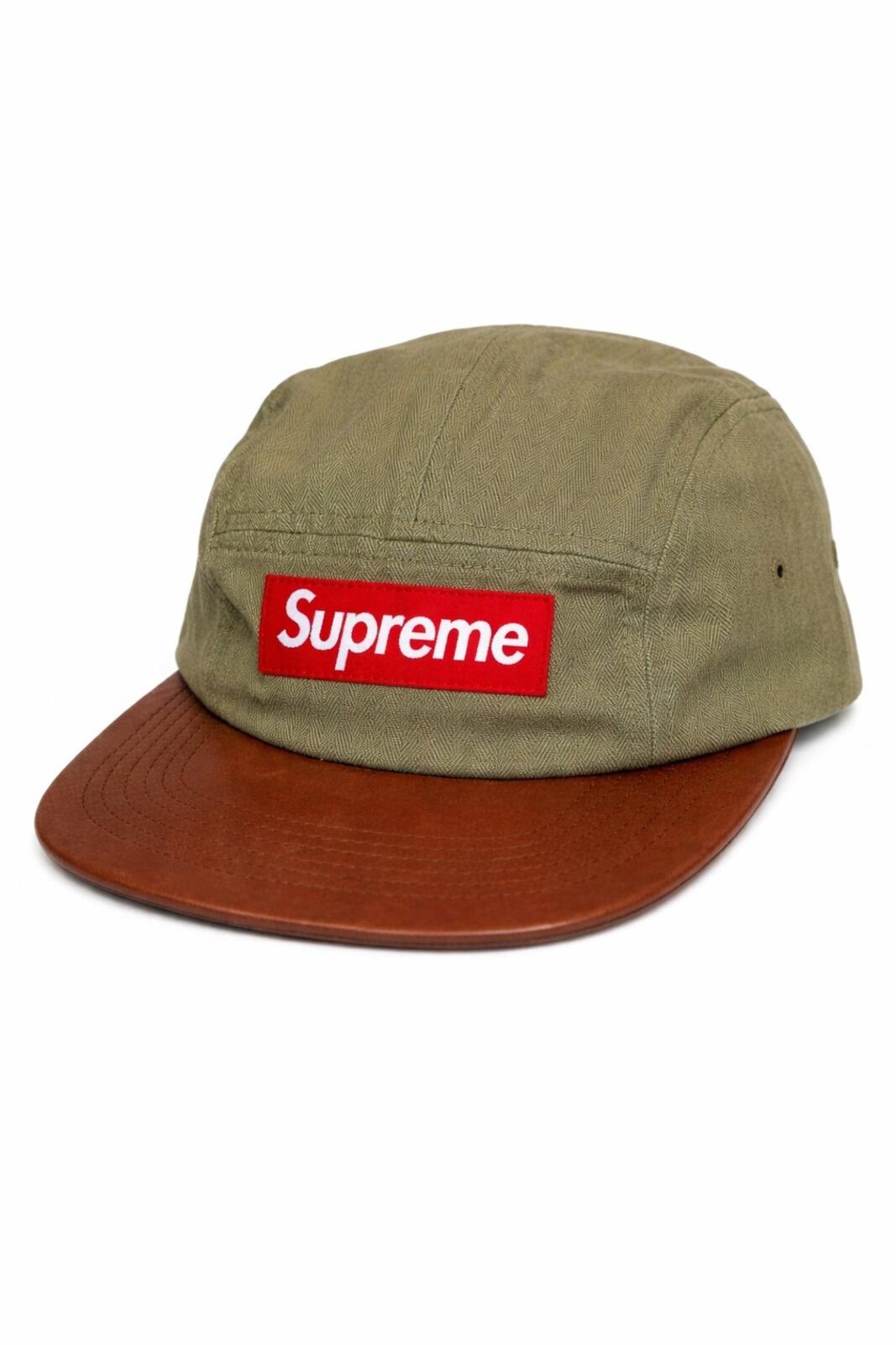 SS12 Supreme Herringbone Leather Camp Cap