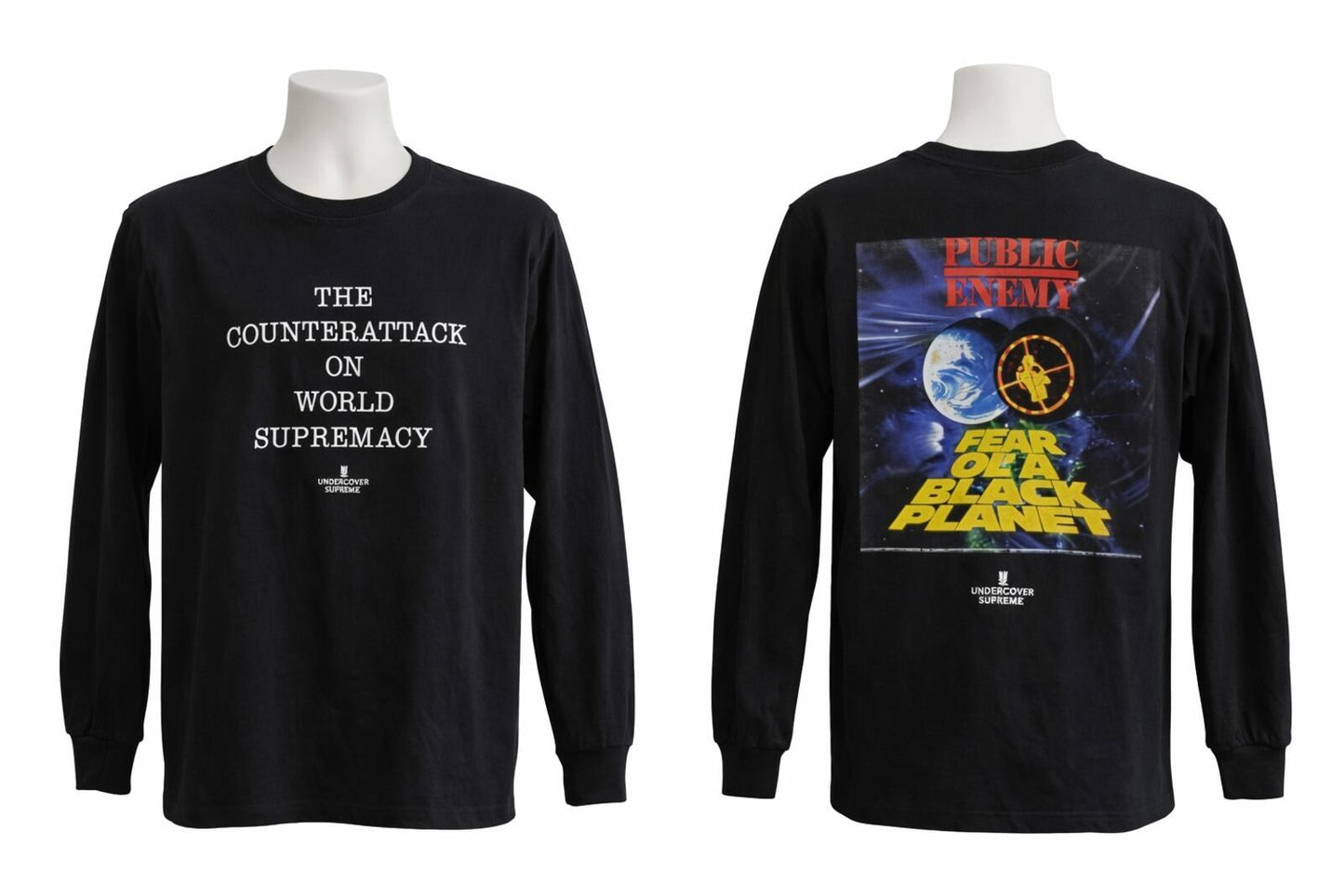 SS18 Supreme x Undercover x Public Enemy Counterattack black L/S Tee Size M