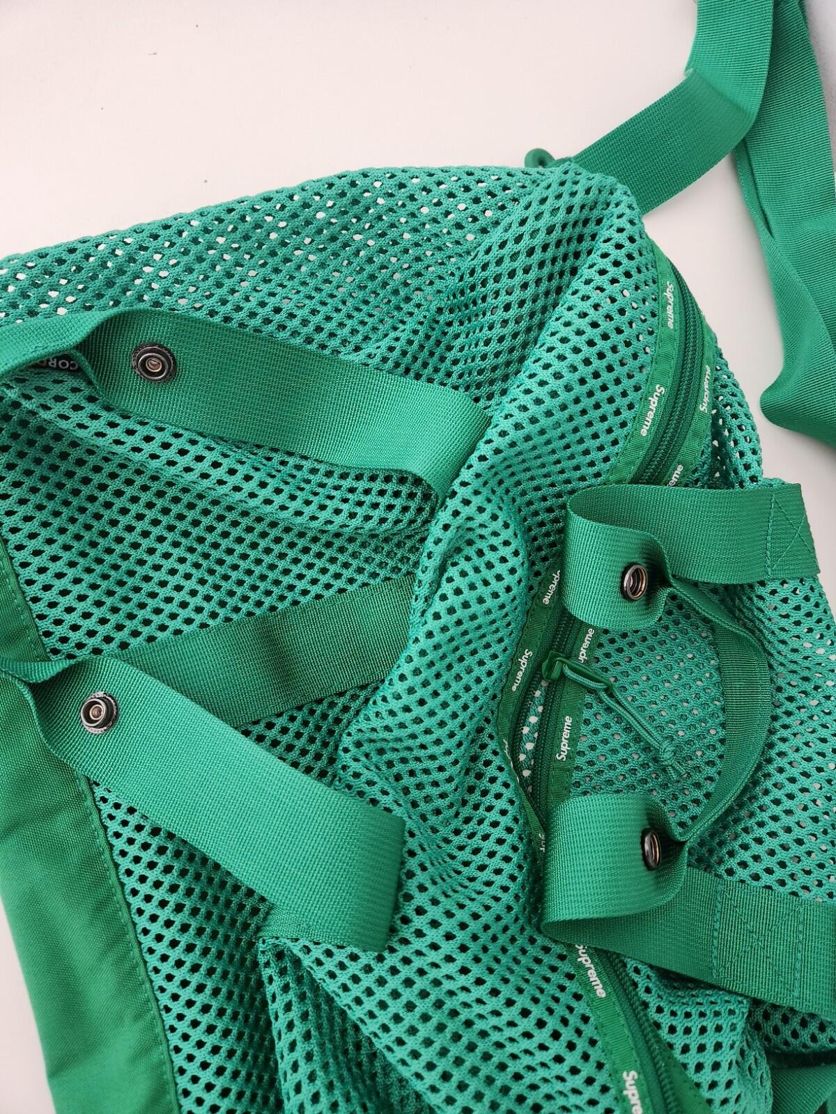 SS23 Supreme mesh duffle bag Green 25L holdall