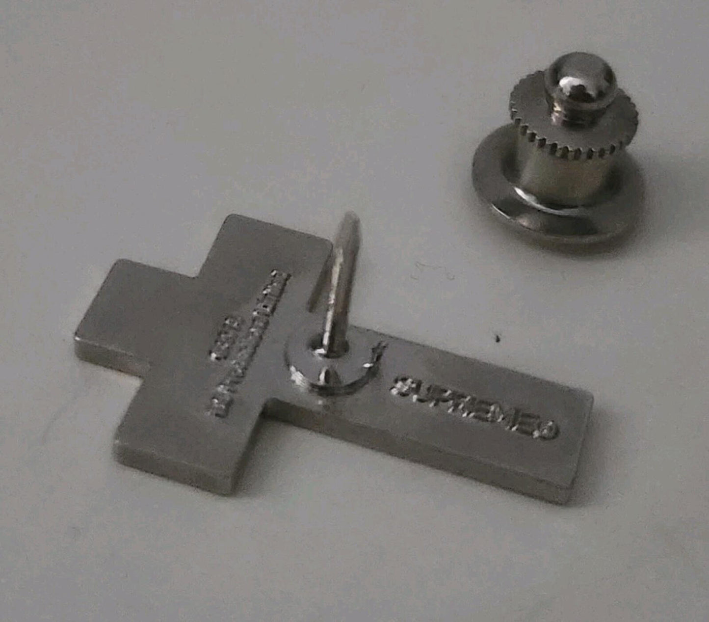 SS16 Supreme Black Sabbath Cross pin metal badge Rock Band Ozzy Osbourne