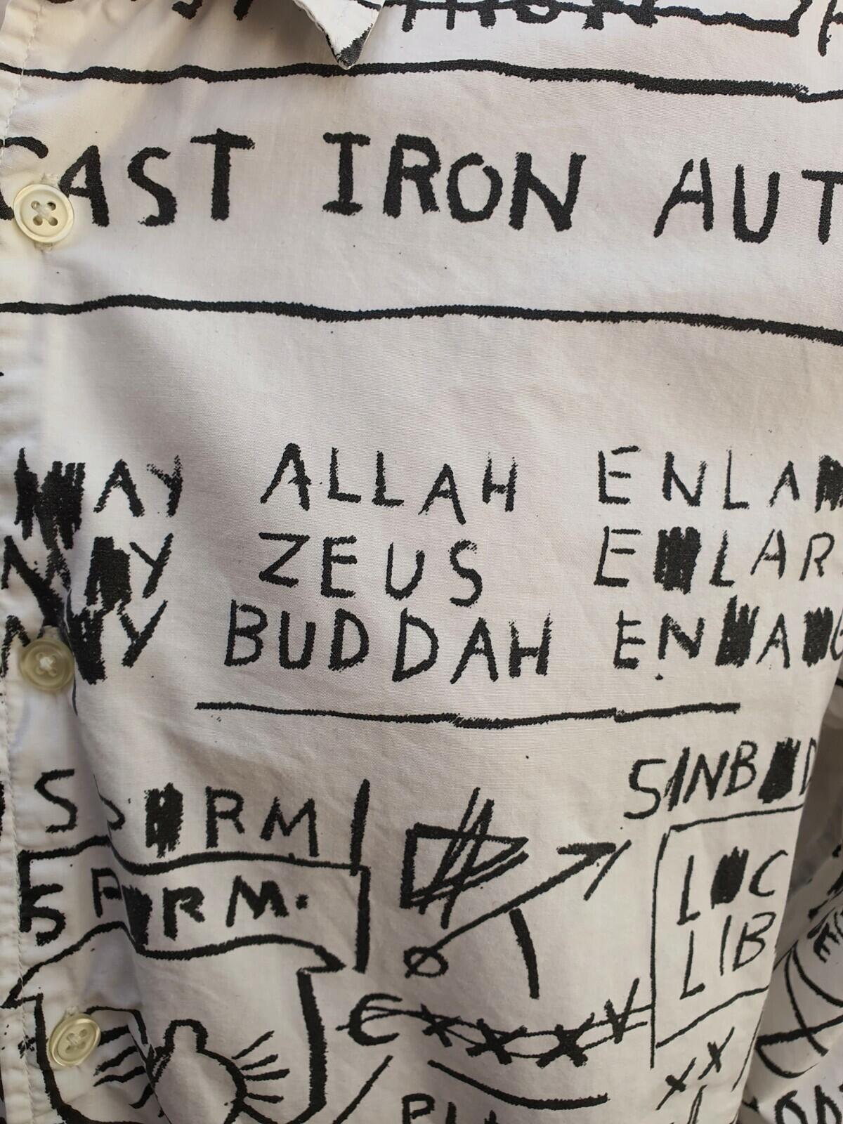 FW13 Supreme x Jean Michel Basquiat Hemd Weiß Größe S