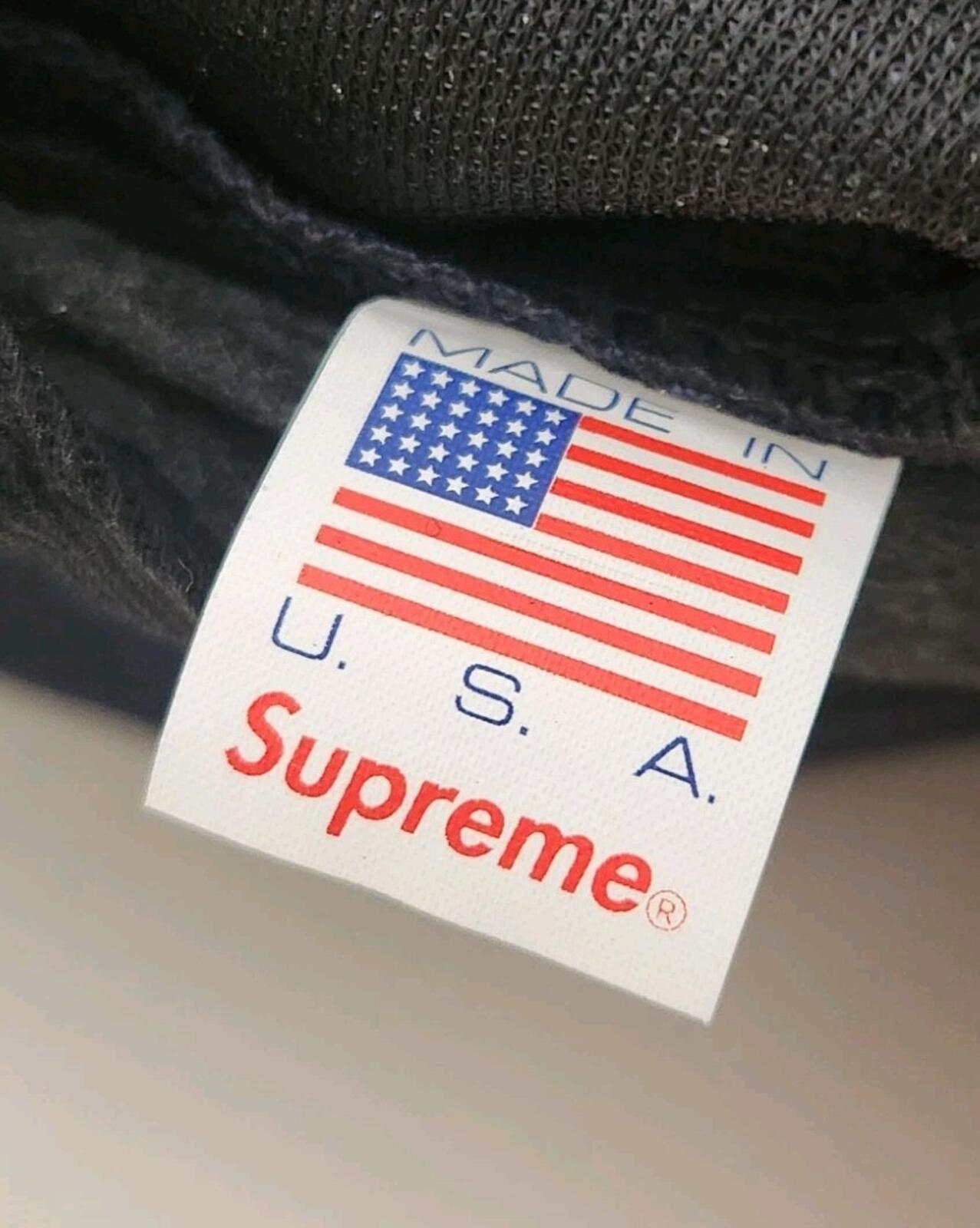 SS12 Supreme Herringbone Leather Camp Cap Navy Hut Vintage Sehr Selten 2012