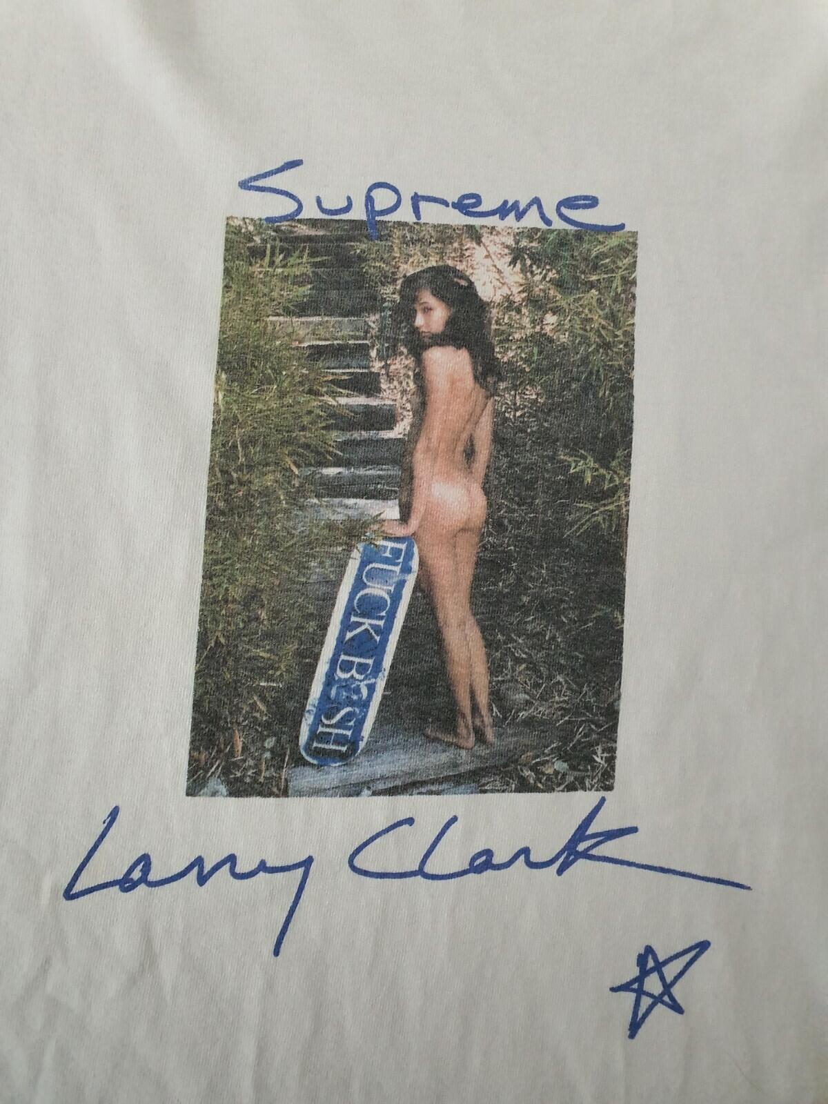 2004 Supreme Larry Clark Fuc* Bush tee white T-shirt size XL Vintage Very Rare