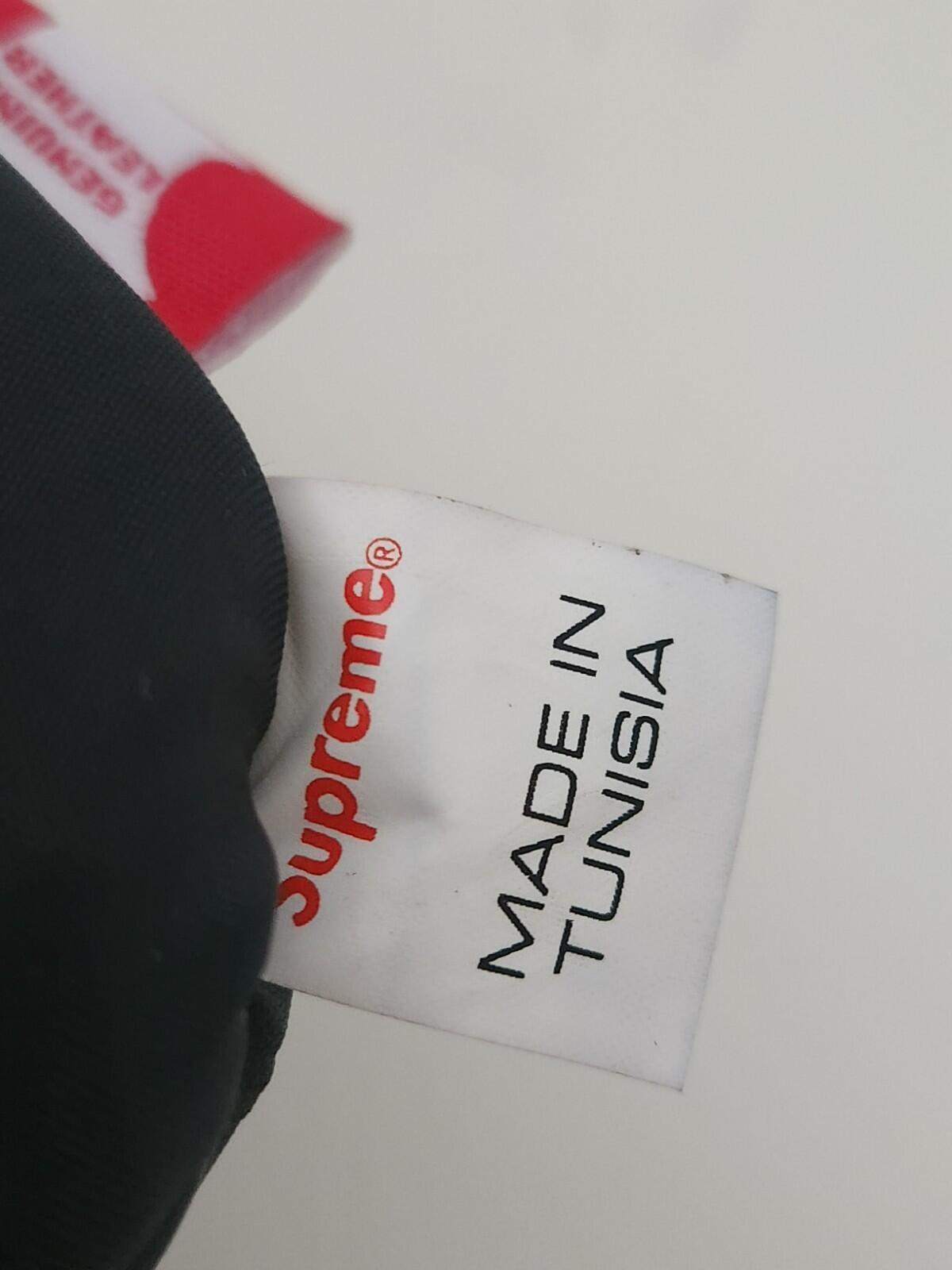 SS19 Supreme Cowhide Leather Waist  Shoulder Bag Black