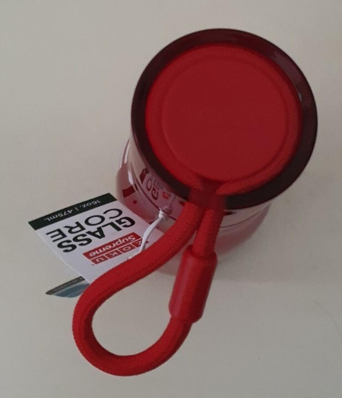 SS21 Supreme Zoku Glass core 16 Oz bottle BPA free red water bottle 475ml New