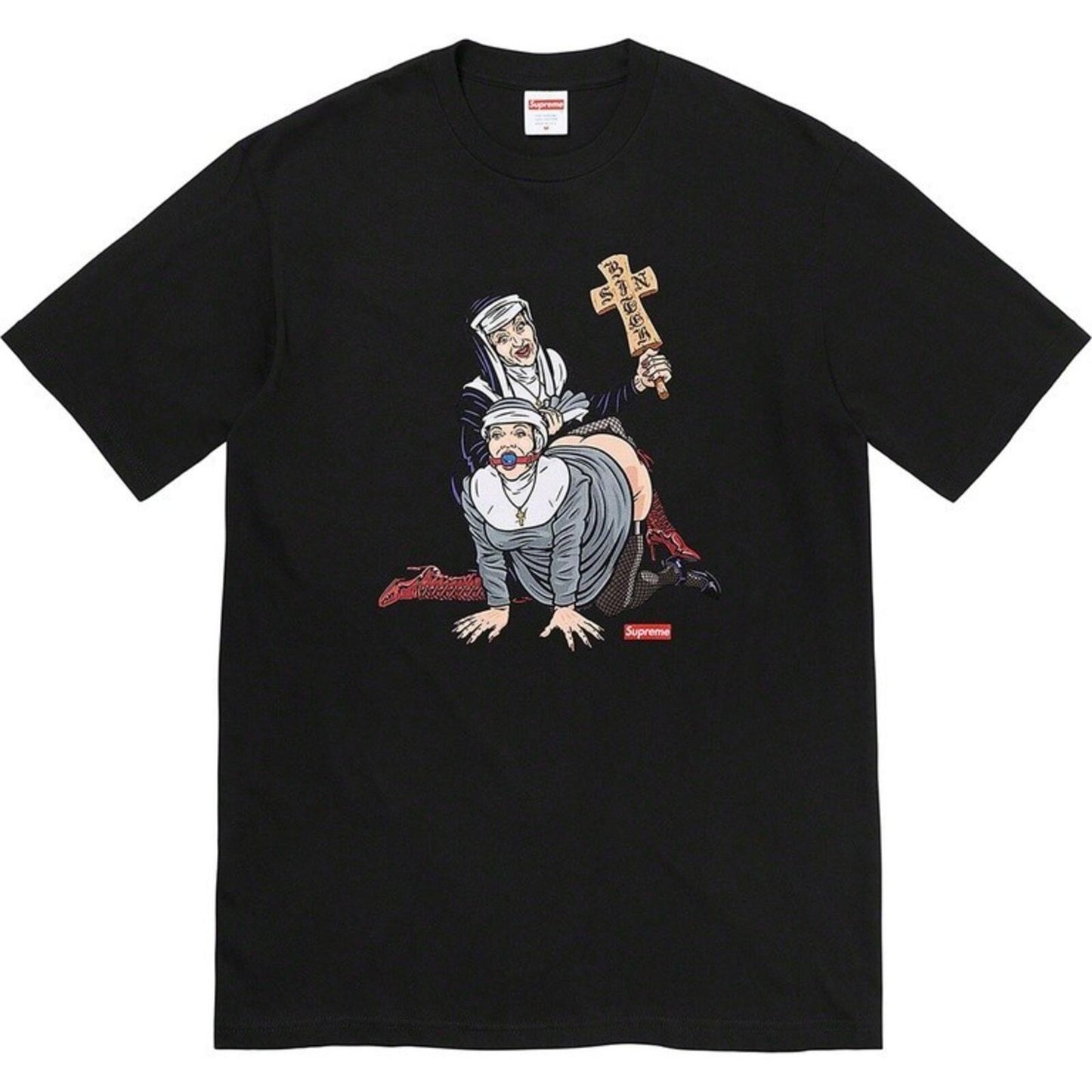 FW22 Supreme Nuns Black Tee Size S Black Original Artwork By Sean Cliver