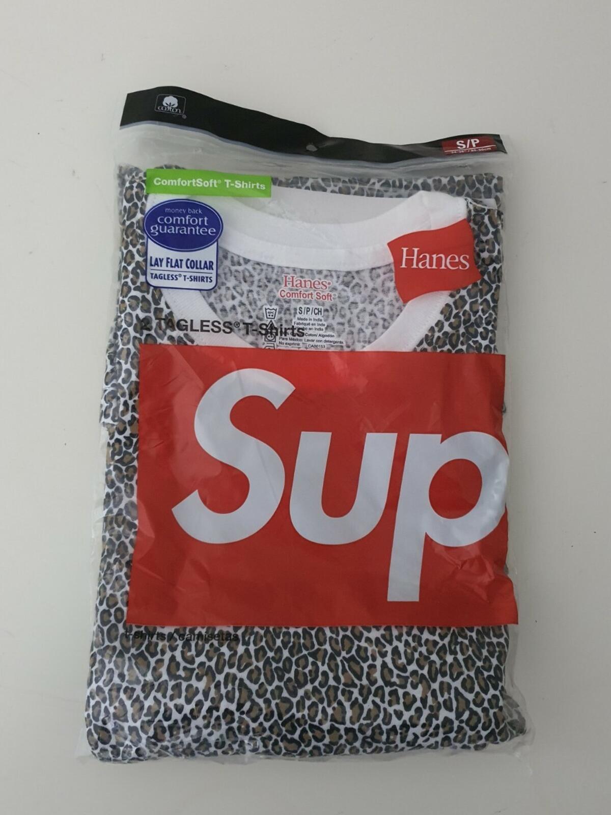 1x SS19 Supreme Hanes Leopard Tee T-shirt size S small New Underwear