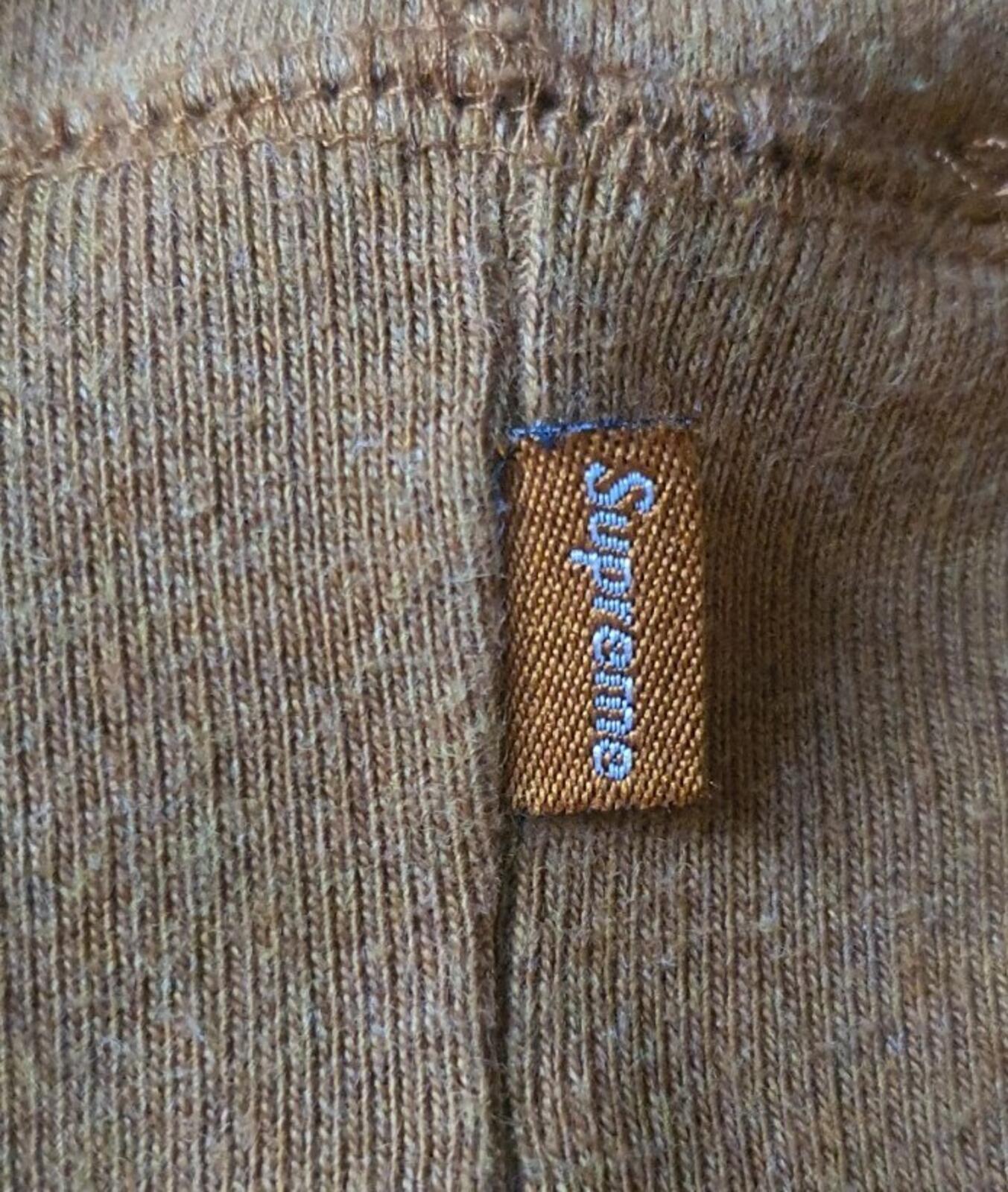 Supreme Vintage Crewneck Mustard Brown Sweatshirt size M medium Jumper Cotton