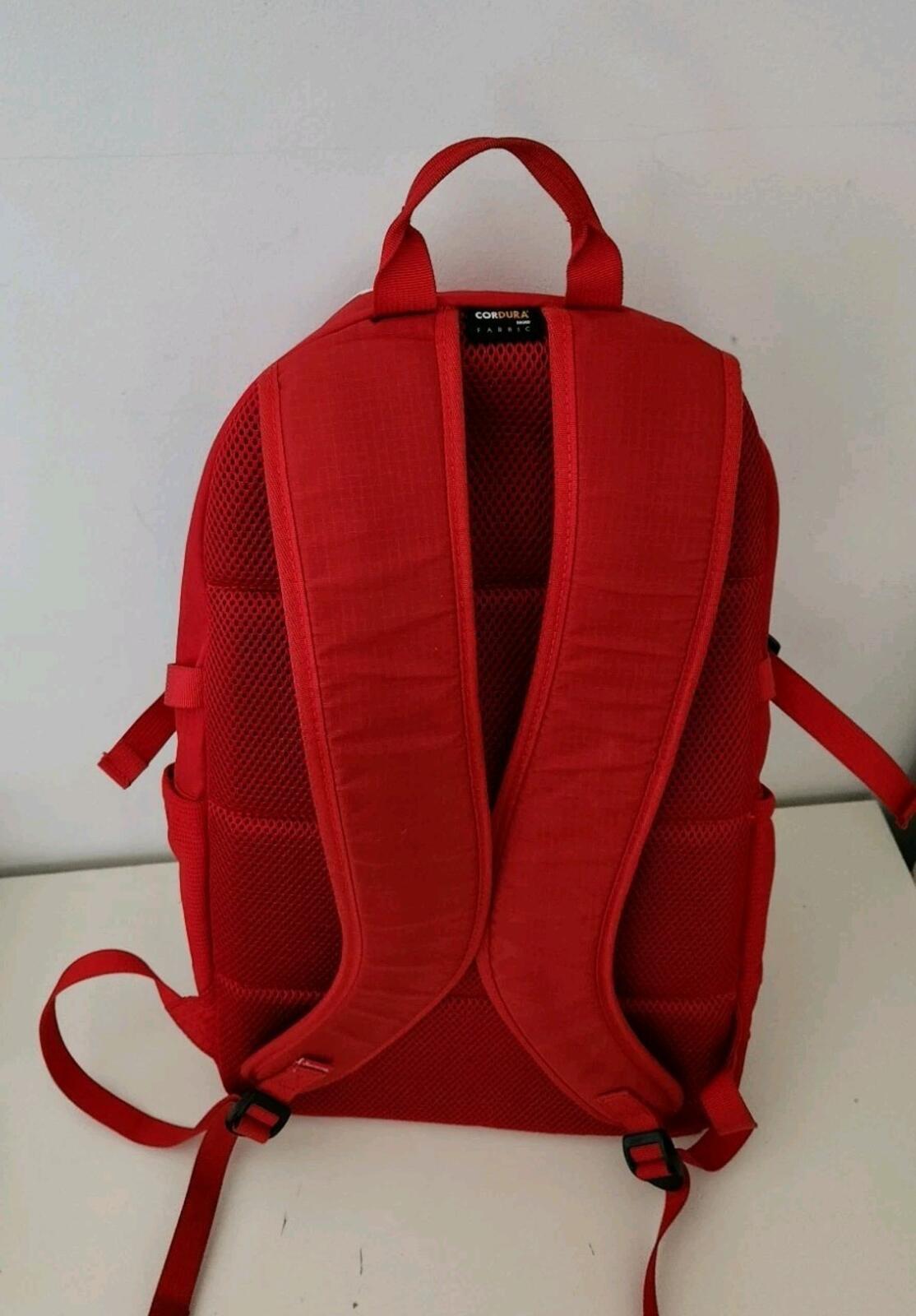 SS16 Supreme red backpack box logo Bag Rare Cordura Fabric