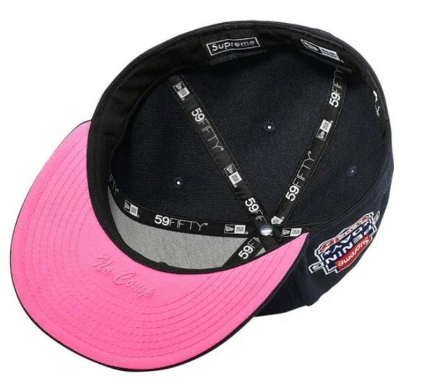 Gorra FW21 Supreme No Comp Box Logo New Era Azul Marino Talla 7 1/4