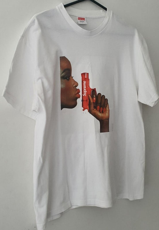 SS21 Supreme Water Pistol Tee size L large white t-shirt
