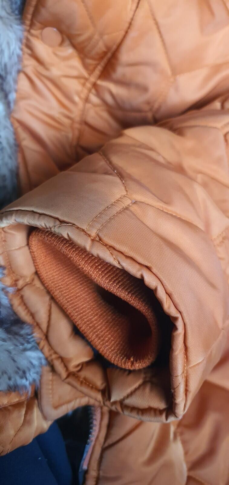 FW15 Supreme Quilted Flight Satin Parka Orange Jacke M Medium Mantel Selten