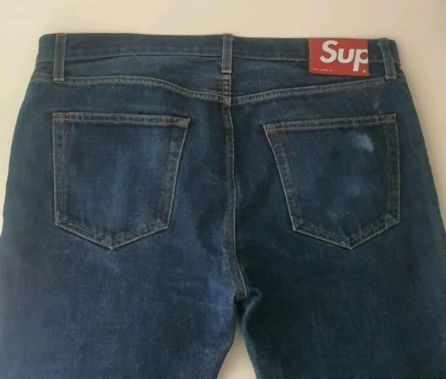 Supreme Denim Slim Jeans Blue Size 34 W34 L30 ALTERED