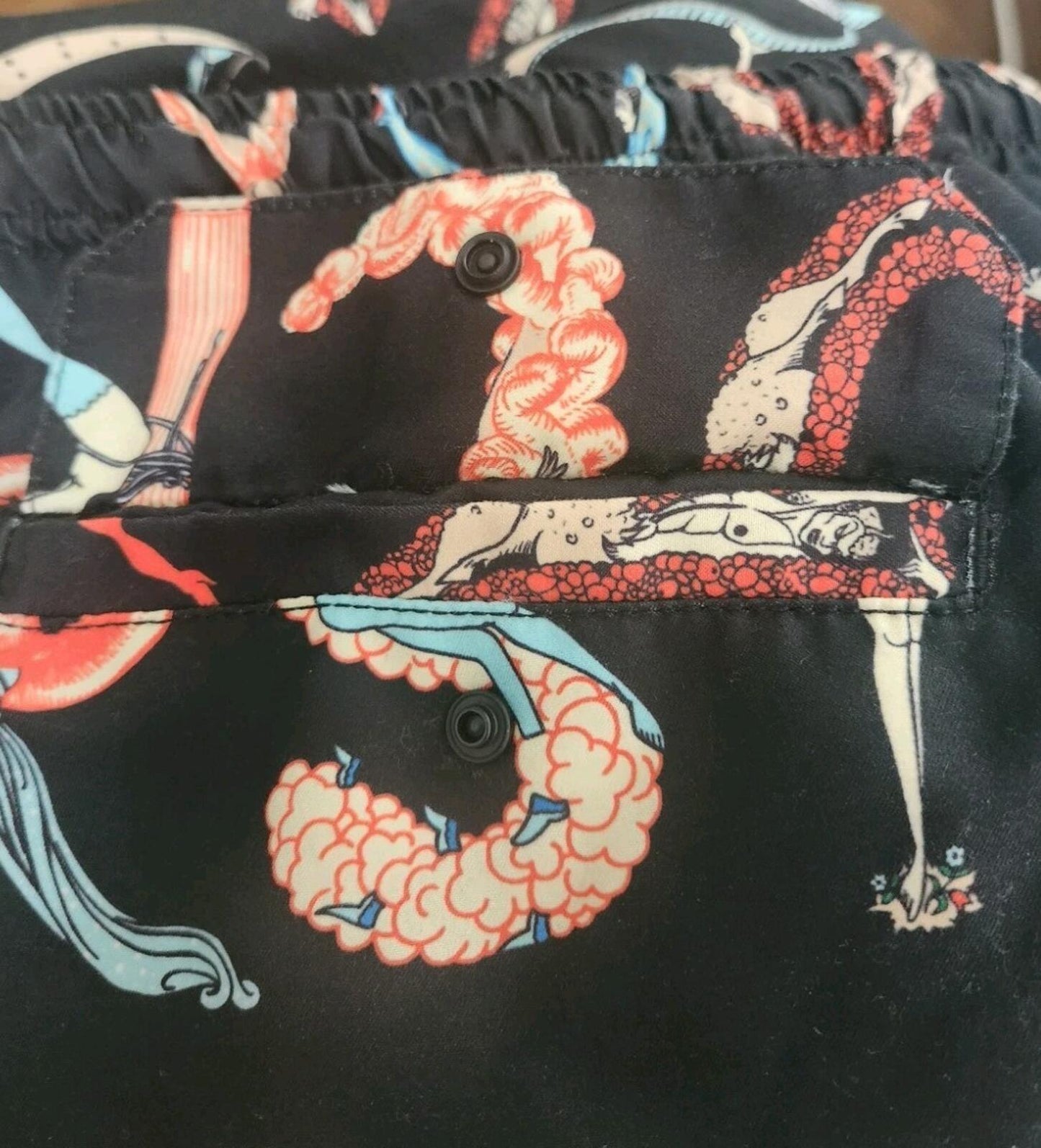 SS18 Supreme Alphabet Water Short Black M Original artwork by Erte. ©Sevenarts