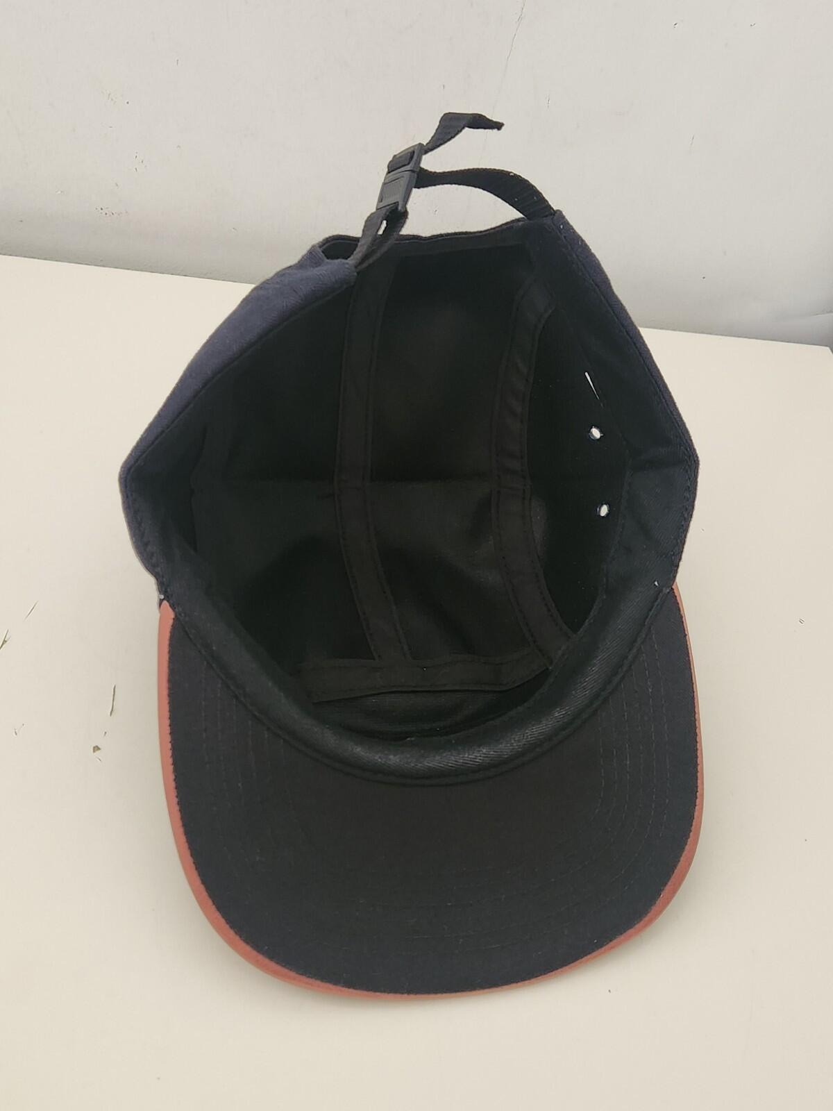 SS12 Supreme Herringbone Leather Camp Cap Navy Hut Vintage Sehr Selten 2012