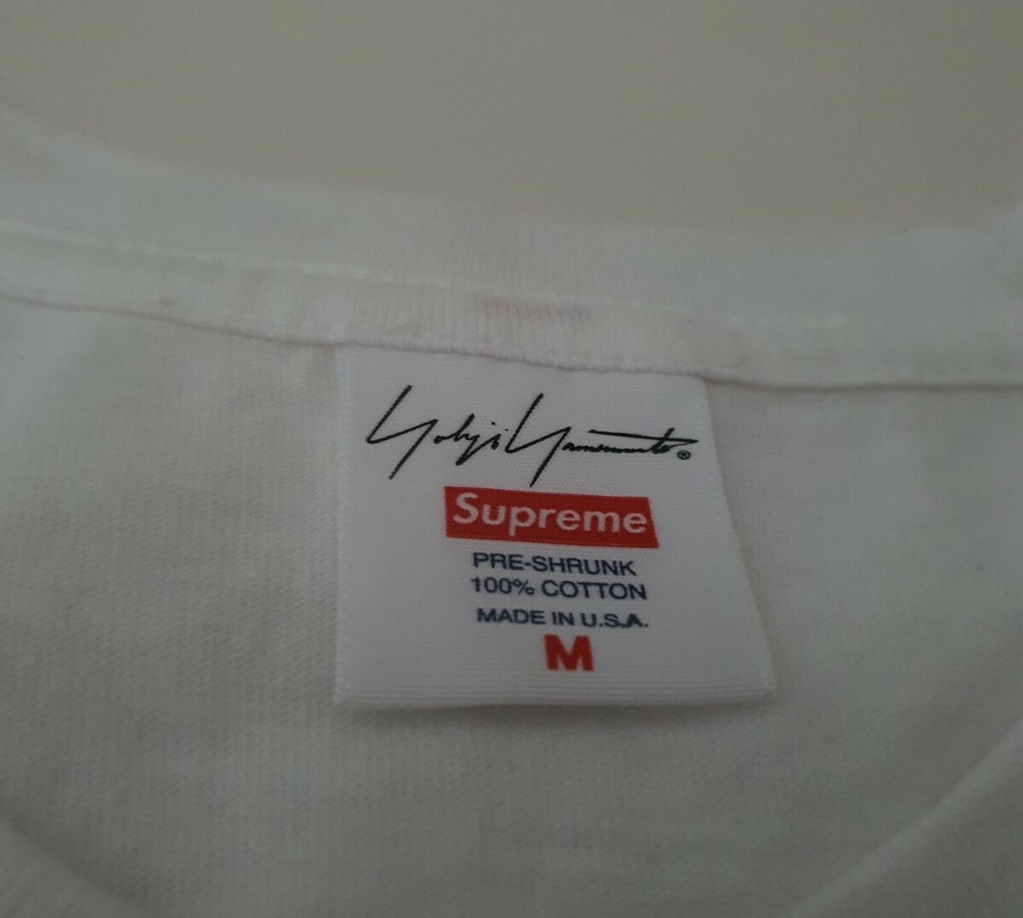 FW20 Supreme Yohji Yamamoto Portrait tee white T-shirt M medium YuukaAsakura