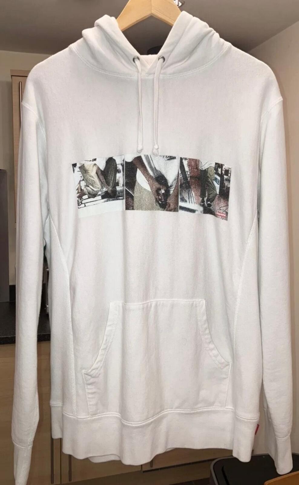SS15 Supreme Kids 40oz Hooded Sweatshirt white hoodie size L large movie Rare