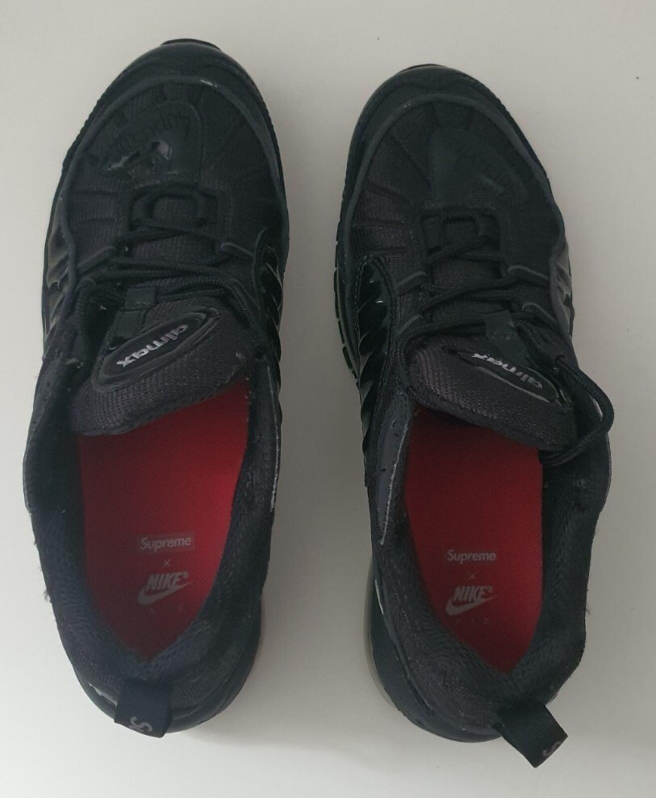 SS16 Supreme Nike Air Max 98 Black US 8.5 UK 7.5  EU 42 reflective lot Trainers
