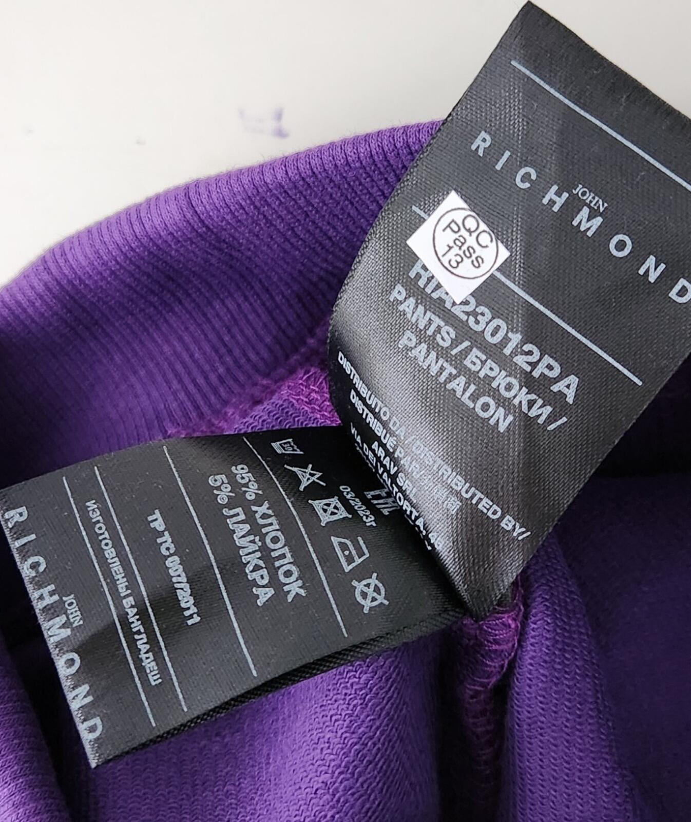 JOHN RICHMOND London Fleece-Hose 38 £ Baby 9 Monate Lila Jogginghose Kleinkind Unterteile