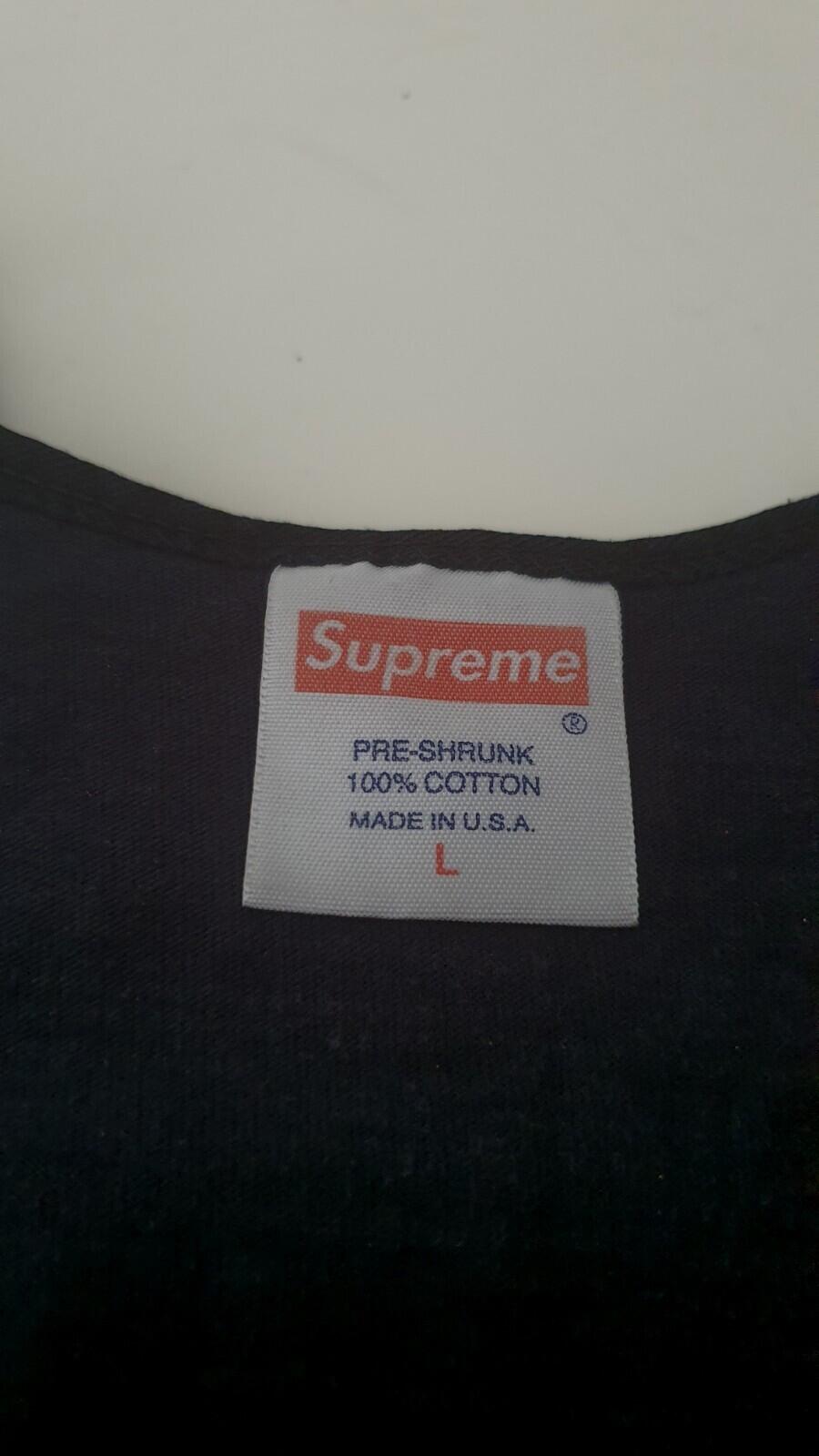 SS13 Supreme Wackies Sugar Minott ärmelloses Top schwarzes T-Shirt Box-Logo Vintage