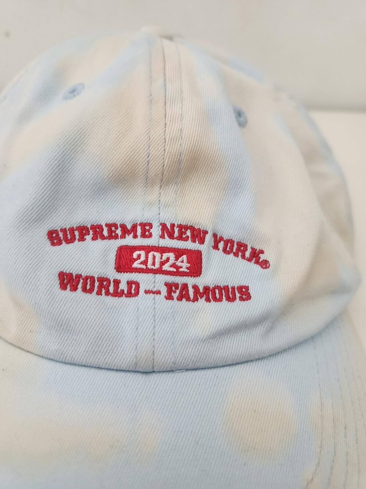 SS24 Supreme New York Arc 6-Panel Kappe gebleicht