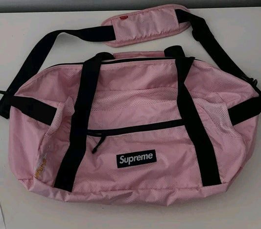 SS22 Supreme duffle bag Pink Duffel Handbag Water Resistant Cordura Nylon